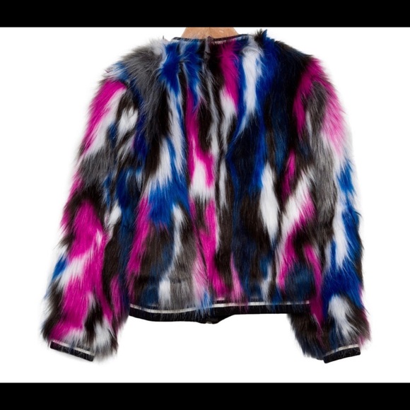 MIA Girls Faux Fur Jacket 5T - Picture 3 of 8